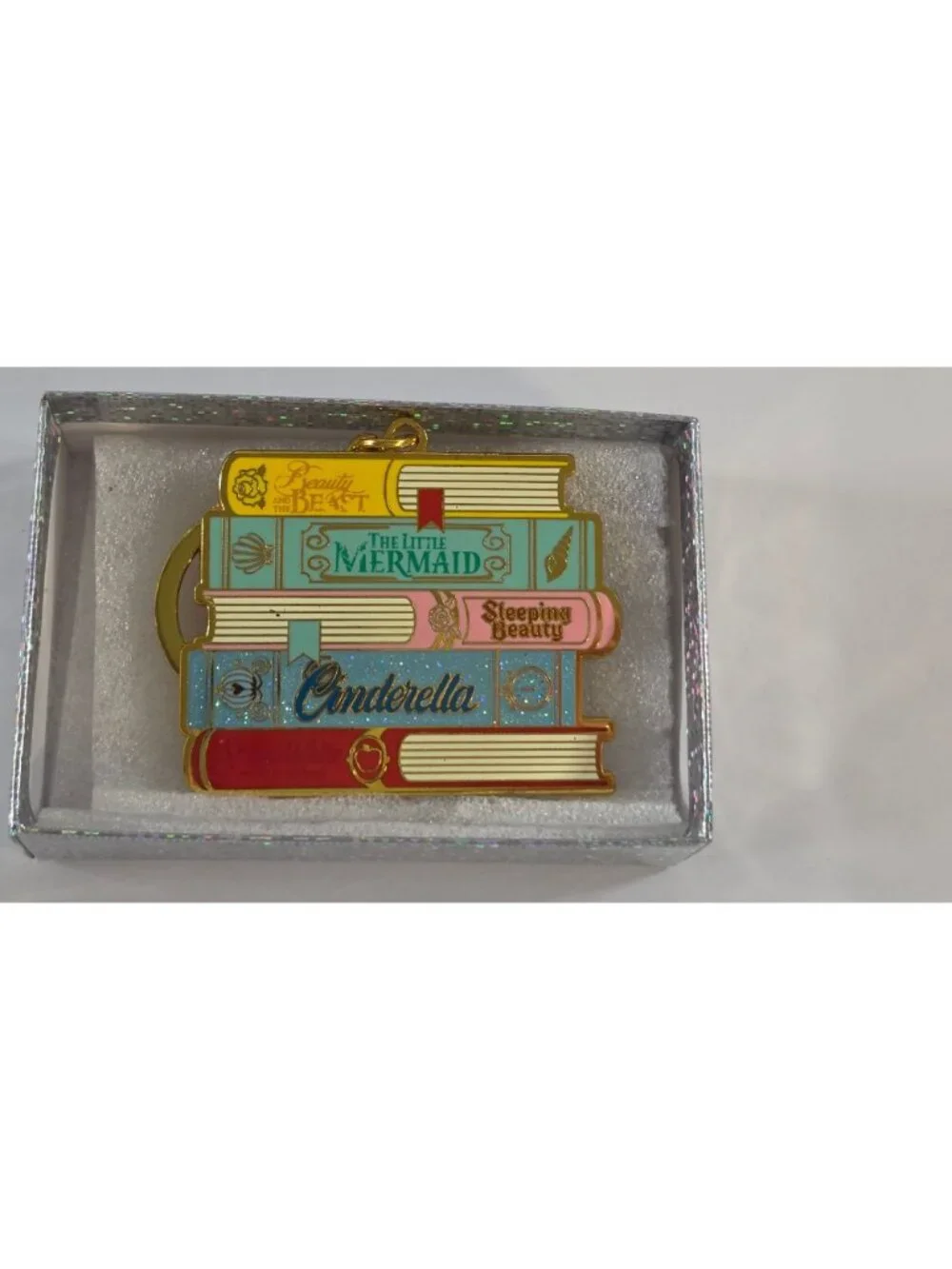 DISNEY LOUNGEFLY KEYCHAIN PRINCESS KEY CHAIN BOOKS MERMAID BEAUTY CINDERELLA